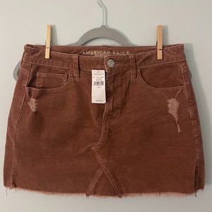 American Eagle super stretch x distressed corduroy skirt